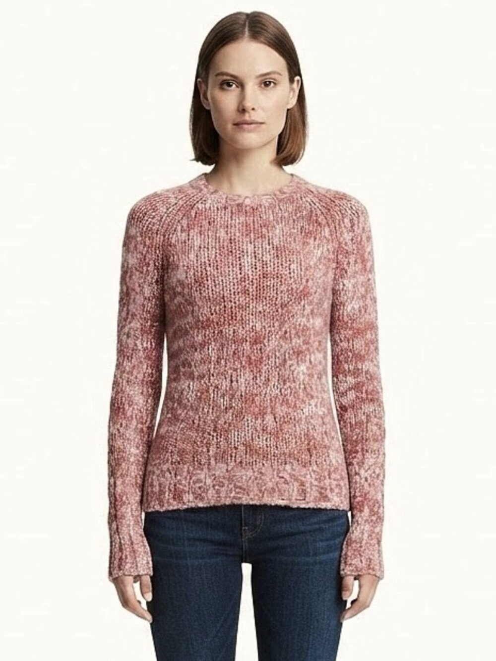 American Eagle "Sheer" Angora Blend  2 Tone Sweater- Sz. Med